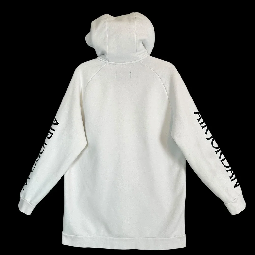 Nike‎ Air Jordan Mens Full Zip Hoodie Large Jumpman Fleece White CK2223 White